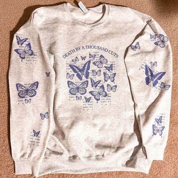 Taylor Swift Sweaters - Taylor Swift Death By A Thousand Cuts Crewneck Sweatshirt